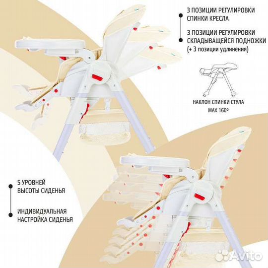 Стульчик шезлонг качель для кормления nuovita