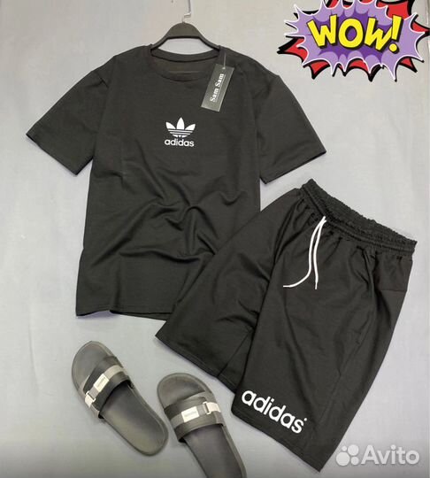 Летний костюм шорты и футболка adidas