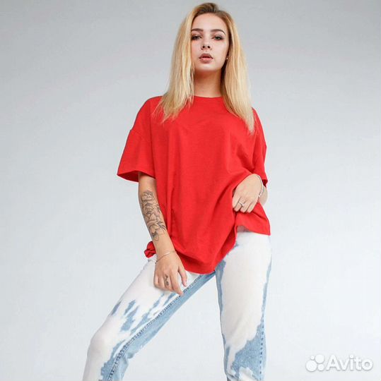 Футболки белые, красные, хаки, серый меланж