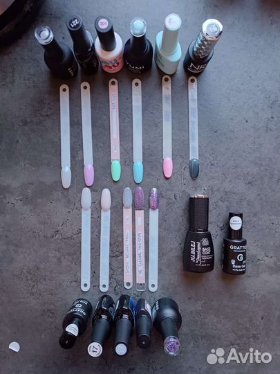 Набор для маникюра, гель-лаки пакетом