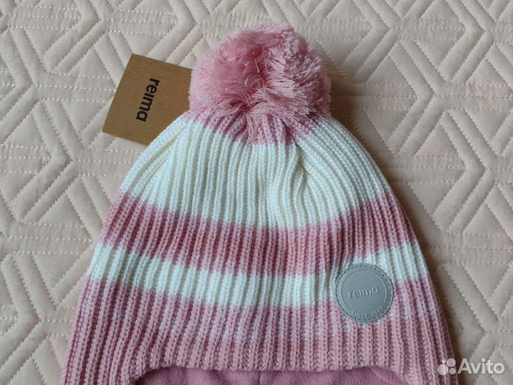 Новая зимняя шапка 52 Reima розовая девочка
