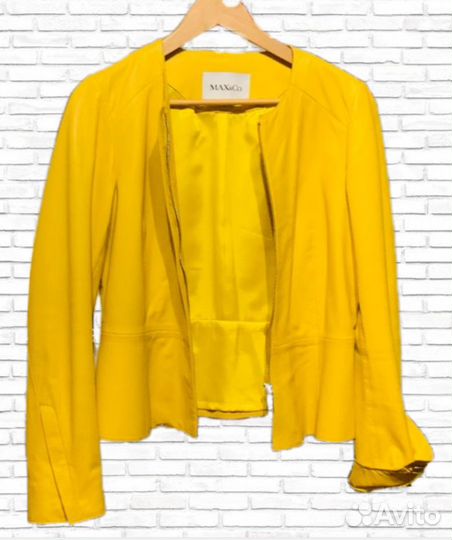 Кожаный пиджак женский 42 44