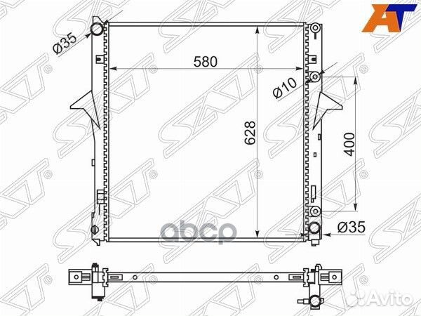 Радиатор Kia Sorento 02-09 KI0005-3 Sat