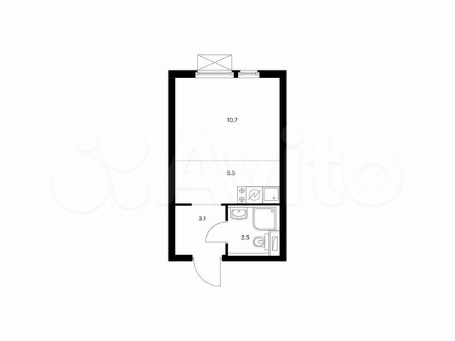 Квартира-студия, 21,8 м², 11/25 эт.