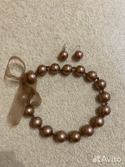 Бусы с серьгами