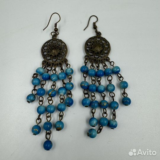 Сережки в восточном стиле бохо серьги висячие