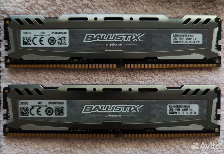 Оперативная память ballistix sport lt 2400mhz
