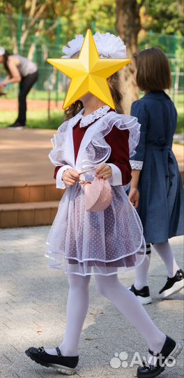 Школьная форма для девочки 128 бордовая