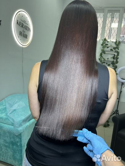 Кератиновое выпрямление волос