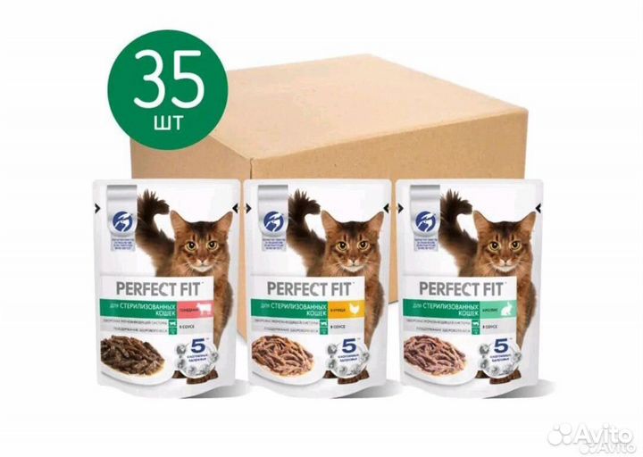 Влажный корм для стерилизованных кошек perfect fit