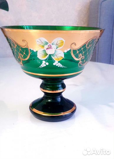 Ваза для фруктов и конфет Чехослов.богемия СССР