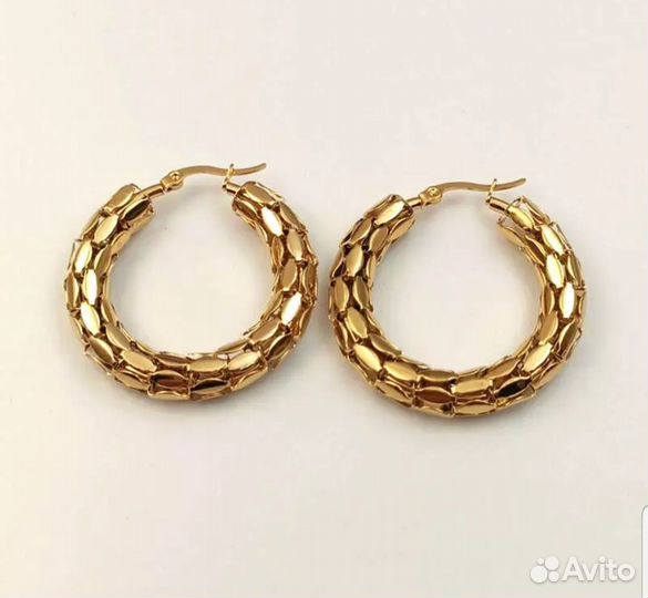 Серьги кольца poison drop