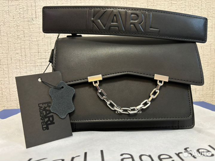 Женская сумка karl lagerfeld натуральная кожа