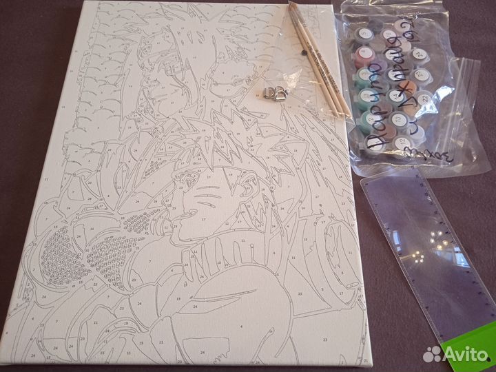 Картина по номерам аниме наруто узумаки и джирайя