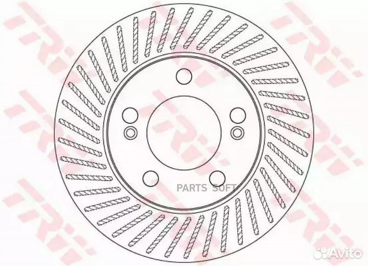 TRW DF6205 Диск тормозной ssangyong: actyon 2.0 Xdi/2.3/2.3 4x4/200 Xdi 4WD 05, actyon sports I 2.0