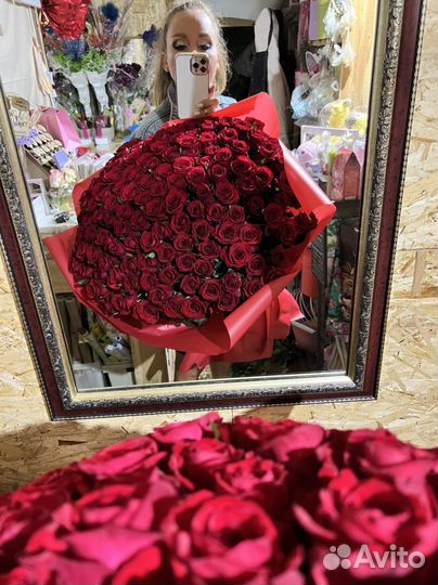 101 роза 51 25 шикарный букет из роз