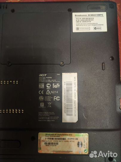 Ноутбук acer aspire 5010, древний)