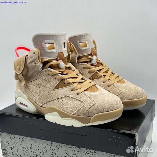 Кроссовки Nike Air Jordan 6 Retro x Travis Scott (Арт.72300)