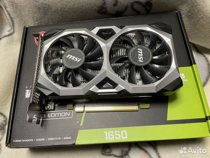 Видеокарта gtx 1650 4gb ocv3 на гарантии
