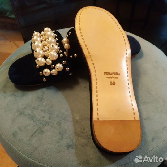 Шлепанцы miu miu