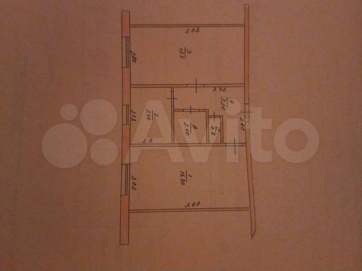 2-к. квартира, 47 м², 2/2 эт.
