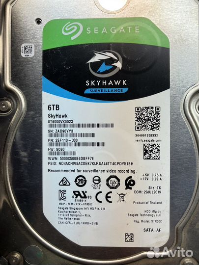 Жёсткий диск 6тб