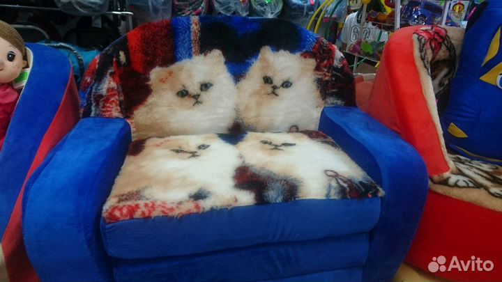 Детские игрушки, кресла, диваны, качали и др
