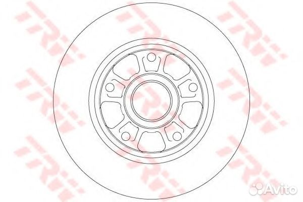 TRW DF6182 Диск тормозной renault fluencemegane 08