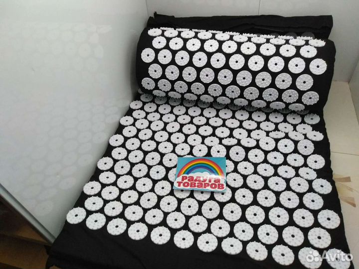 Акупунктурный массажный комплект из коврика и вали