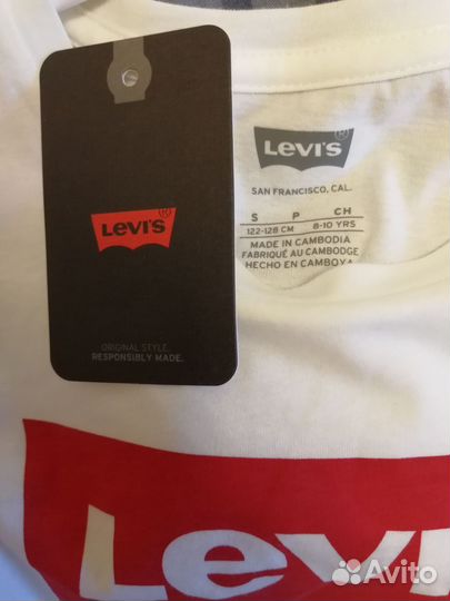 Футболка детская levis размер S 122-128см