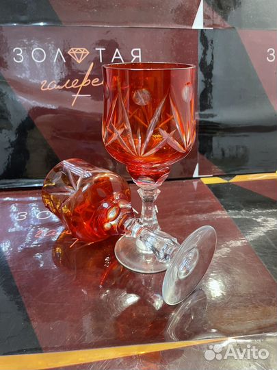 Фужеры Красное Стекло СССР