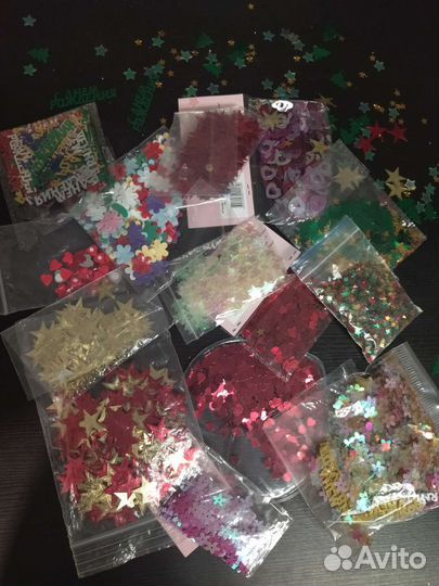 Конфетти фольгированные (блёстки) цена за всё