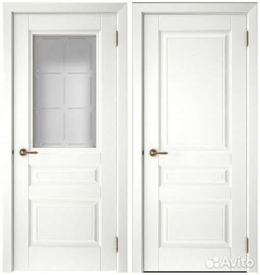 Двери окрашенные белые / Эмаль