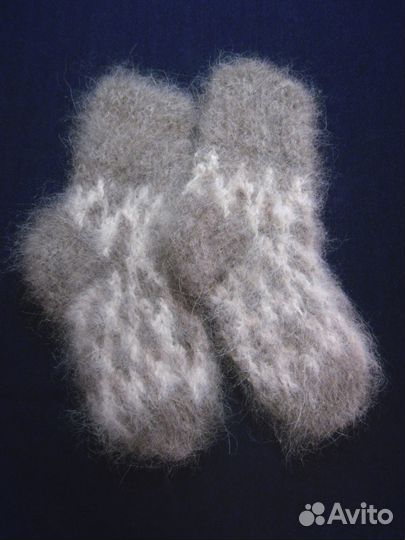 Носки детские из собачьей шерсти