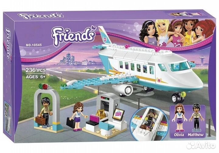 Lego friends частный самолет bela