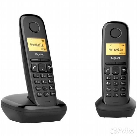 Радиотелефон dect Gigaset A170 DUO RUS, черный
