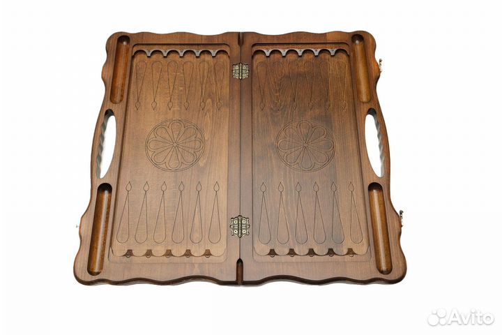 Нарды и шашки резные Княжеский орёл 61 х 66 см бук Армения 62742