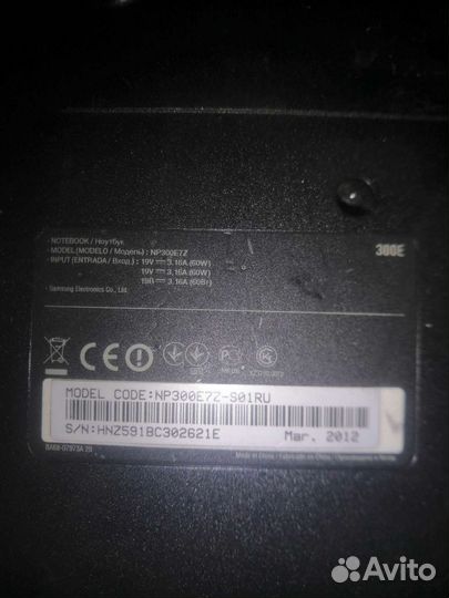 Поддон Samsung NP300E7Z