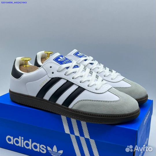 Кроссовки Adidas Samba White/Black (Арт.30759)