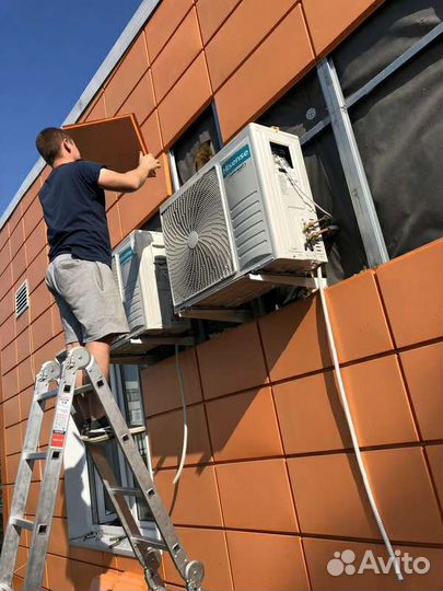 Установка монтаж кондиционеров Чистка Заправка