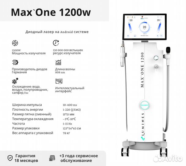 Диодный лазер Лю'Минес Max One 1200в