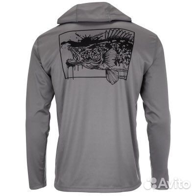 Simms tech hoody - artist series, walleye/steel