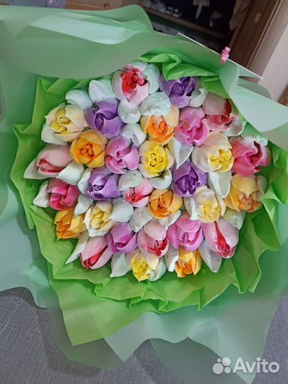 Зефирные букеты и шоколад ручной работы