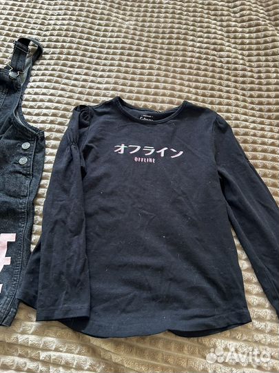 Джинсовый сарафан для девочки и кофта