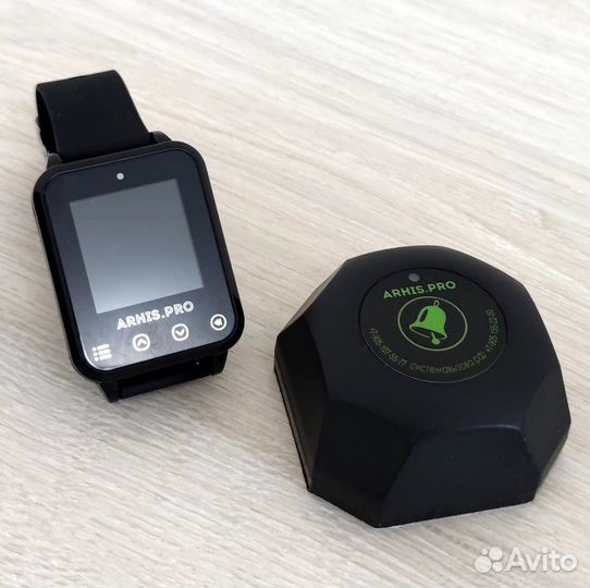 Кнопка вызова официанта в комплекте с часами Элит