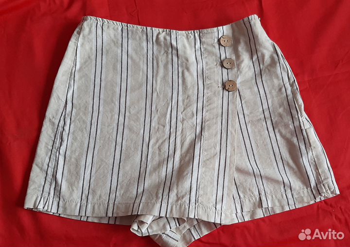 Юбка-шорты из льна