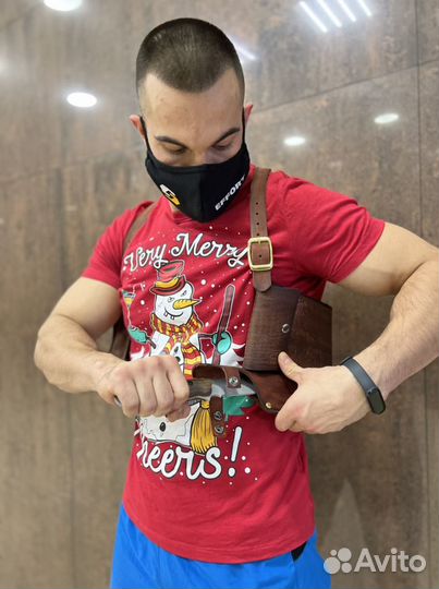 Сумка кобура натуральная кожа