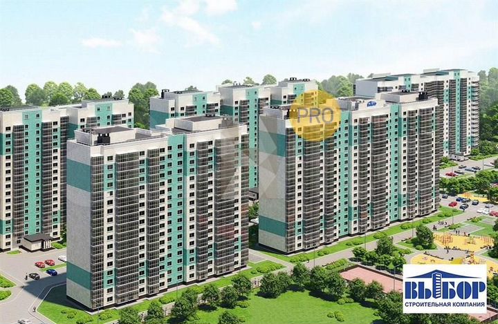 2-к. квартира, 62,7 м², 1/17 эт.