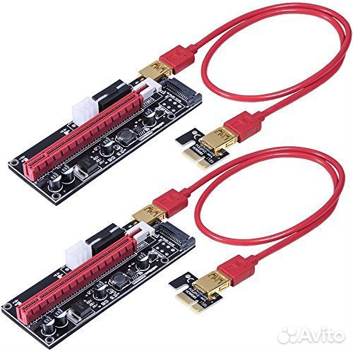 Райзер PCI-E VER 009S Multi (2x6 Pin, Molex).Новые