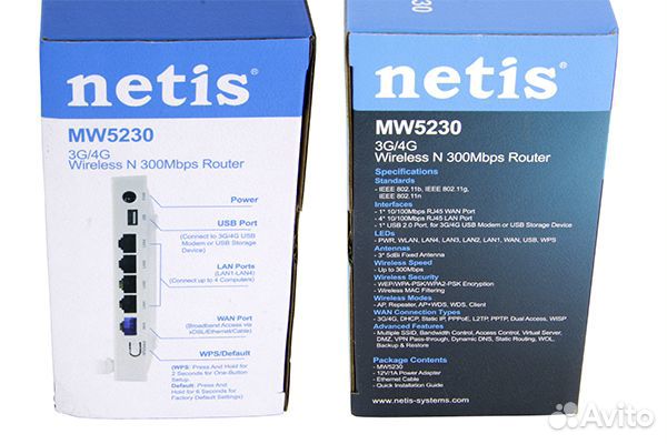 Маршрутизатор netis MW 5230 USB (модем) 300 Mb/s 2